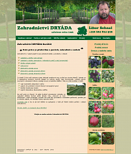 Náhled designu webu www.zahradnictviDryada.cz